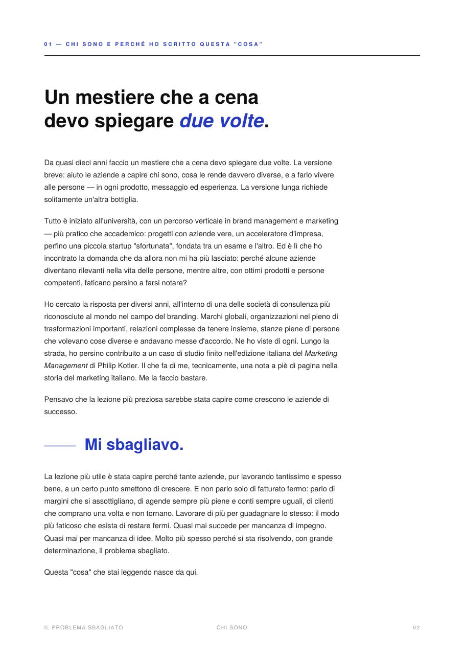 Il Problema Sbagliato — first page